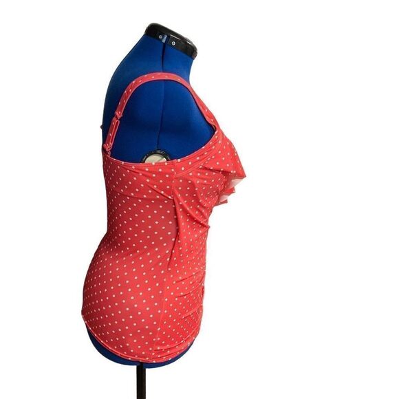 TALBOTS Women’s Tankini Orange & White Size 14 Underwire Bra - Picture 2 of 11